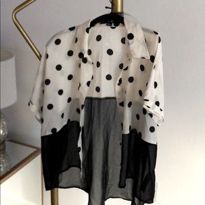 Sheer Polka Dot Blouse